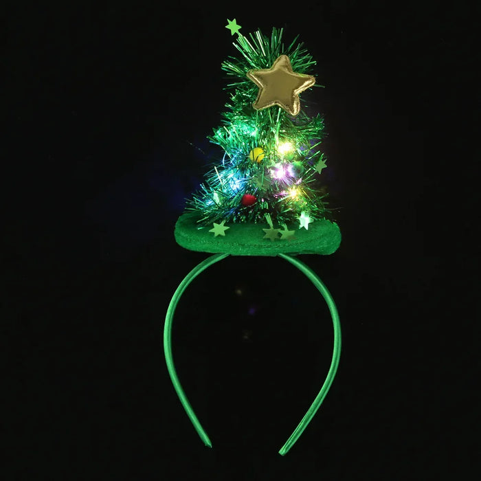 10pcs Adult Kids LED Glow Party Sequin Cat Bunny Crown Flower Headband Halo Light Up Wreath Hairband Birthday Gift Wedding
