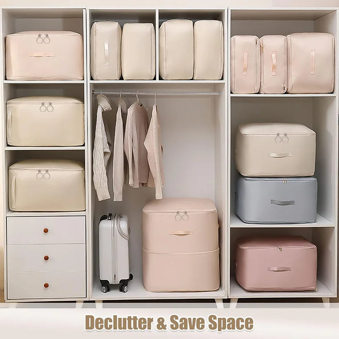 1 Organisateur Auto-Compressant Ultra Compact Gain de Place, Sacs de Rangement Sous Vide Améliorés pour Couette et Vêtements