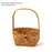 Willow Rattan Bride Flower Basket Picnic Container with Handle Bowknot Flower Basket Hand-Woven Picnic Weaving Basket