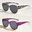 Lot de 2 lunettes à grande monture tendance, convenant aux hommes et aux femmes pour la décoration extérieure