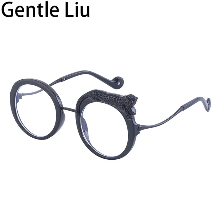 Round Steampunk Sunglass Women 2026 Fashion Luxury Brand Retro Sun Glasses for Ladies Shades Computer Anti Blue Light Eyeglasses