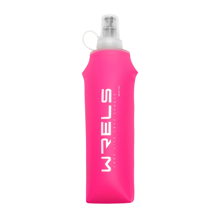 WRELS Botella de agua blanda para camping, deportes, bolsa plegable, cantimplora para correr al aire libre, mochila de hidratación, cintura, bicicleta, sin BPA