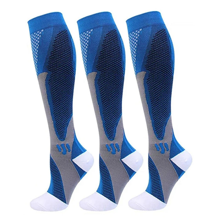 6Pairs Compression Socks 20-30mmHg High Stockings Men & Women Sports Marathon Cycling Football Varicose Veins EU35-45