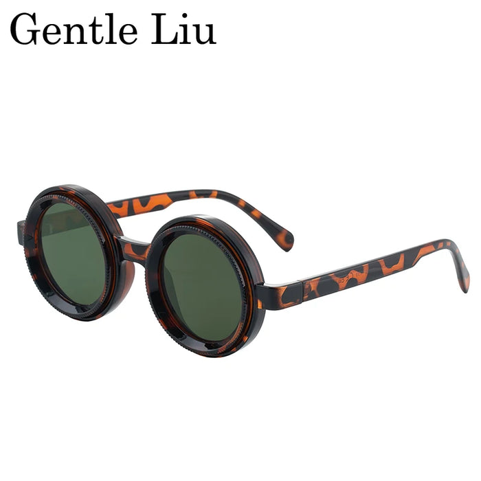 ND9 Gafas de sol polarizadas redondas con atenuación ajustable para hombre 2026, de marca de lujo, estilo punk, para pesca, gafas de sol para exteriores, protección UV400