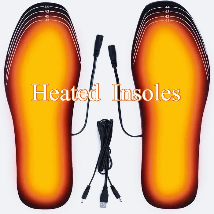 USB Heated Insoles for Shoes Electric Foot Warming Pad Winter Feet Warmer Sock Mat Outdoor Sports Shoe Heating Insole
