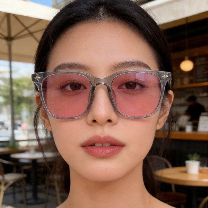 SHINU Women FL-41 Glasses FL41 Tint Glasses man, 480-520nm Blue Light Blocking Lenses Office Fluorescent Light Migraine Eyewear