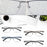 Blue Light Reading Glasses Men Computer Readers Anti Glare Metal Frame with Spring Hinge UV400 Protection Eye Strain Relief
