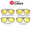 VIVIBEE Gafas de visión nocturna polarizadas amarillas retro cuadradas grandes fotocromáticas para hombre, gafas de sol de moda para conducir para mujer