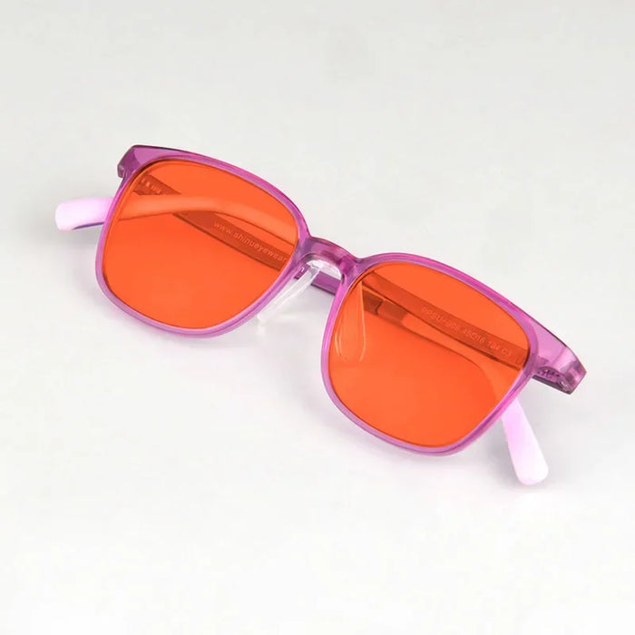 SHINU Lunettes pour enfants 2025 Monture en plastique PPSU Anti-lumière bleue Verres d'ordinateur Lunettes roses pour enfants Monture sans correction