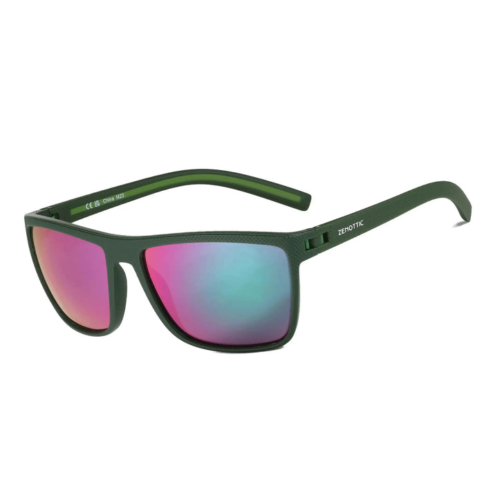 Gafas de sol polarizadas ZENOTTIC para hombre, ligeras, con montura TR90, protección UV400, cuadradas, para exteriores, viajes y conducción