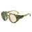 Retro Sunglasses Men Women Leather Round Glasses Vintage Goggles Anti Wind Outdoors Sports Sun Glasses UV400