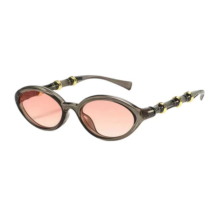 Retro Small Oval Sunglasses Women Men Rivets Shades Fashion Eyewear Luxury Sun Glasses UV400 Brand Oculus Female Gafas