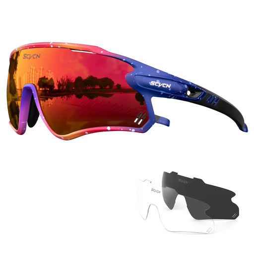Gafas de ciclismo fotocromáticas SCVCN MTB, gafas de sol UV400 polarizadas para correr, pescar, hombre, mujer, bicicleta