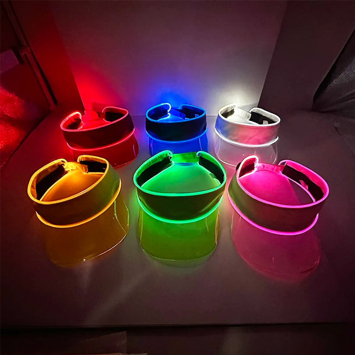 Glowing Summer Sunshade Cap Holidays Outdoor Hiking Running Sports LED Hat NightClub Rave Party Luminous Accessories Travel Hats