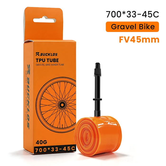 BUCKLOS Bike Inner Tube TPU 700C Bicycle Inner Tire Ultralight Wear-resistant Road Gravel Cycling Tire Tubes Bicycle Tire Parts