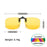 VIVIBEE Flip Up Clip On Night Vision Glasses Polarized Men Driving Yellow Sunglasses Women UV400 Fishing Universal Clips