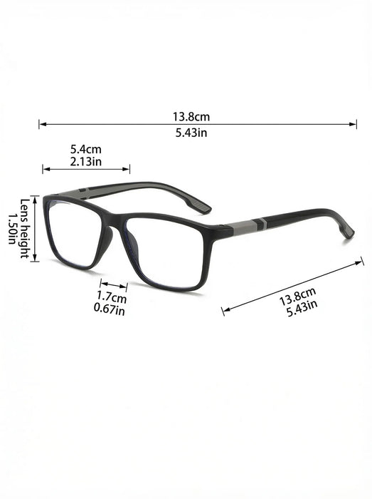 10 pares de gafas de lectura deportivas cuadradas, con filtro de luz azul y patillas antideslizantes, set de gafas de lectura para uso diario en la oficina