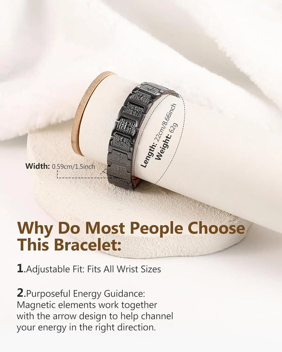 ARADOO Copper Cross Bracelet for Men with Powerful 3800 Gauss Magnetic Therapy Jewelry