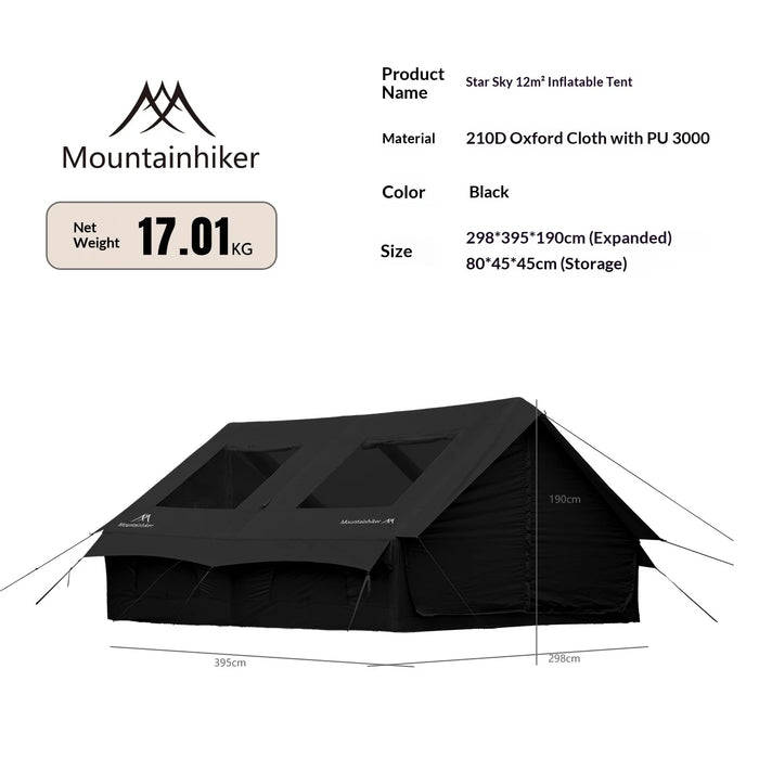 Mountainhiker Upgrade Large Starry Sky Inflatable Camping Tent,6-8 P Family Tent That Comes with Storage Bags and An Air Pump