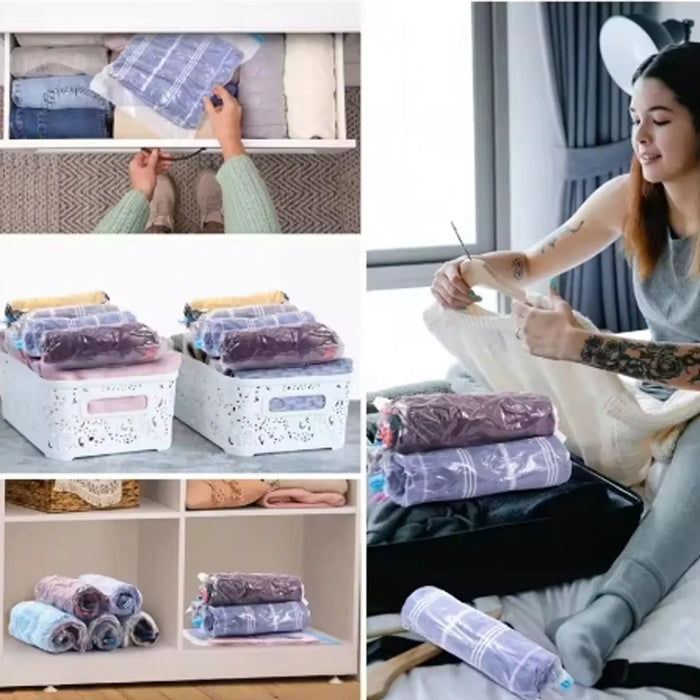Sacs de compression de voyage, sacs de rangement sous vide pour valises, essentiels pour les croisières, sacs compressibles pliables