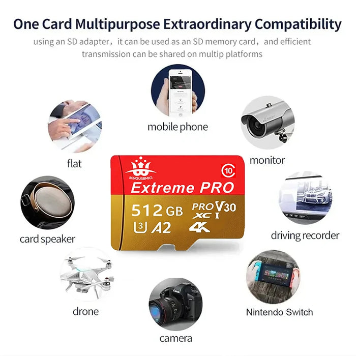 High Speed Memory Cards 16GB 32GB 64GB Micro tf sd card 1 512GB 256gb Class 10 UHS-1 flash TF/SD Card Micro memory cards