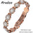 ARADOO Rose Design Pure Copper Bracelets for Women with 3800 Gauss Neodymium Magnetic Bracelet Jewelry Gifts