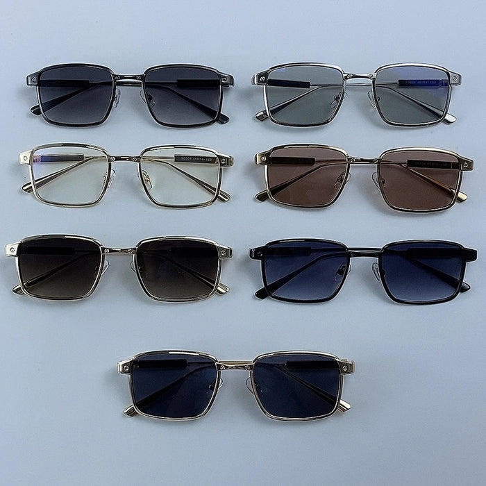 Steampunk Square Sunglasses Men 2026 Luxury Brand Designer Metal Frame Vintage Sun Glasses Punk Driving UV400 Eyewear Male Shade