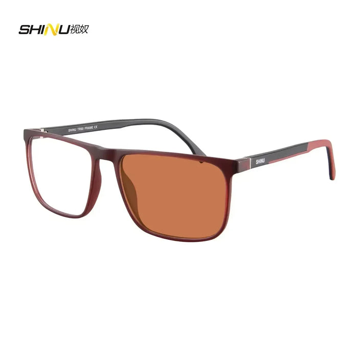 SHINU Brand Photochromic Sunglasses Men Progressive Multifocal Reading Glasses Prescription Anti Blue Light Computer Glasses