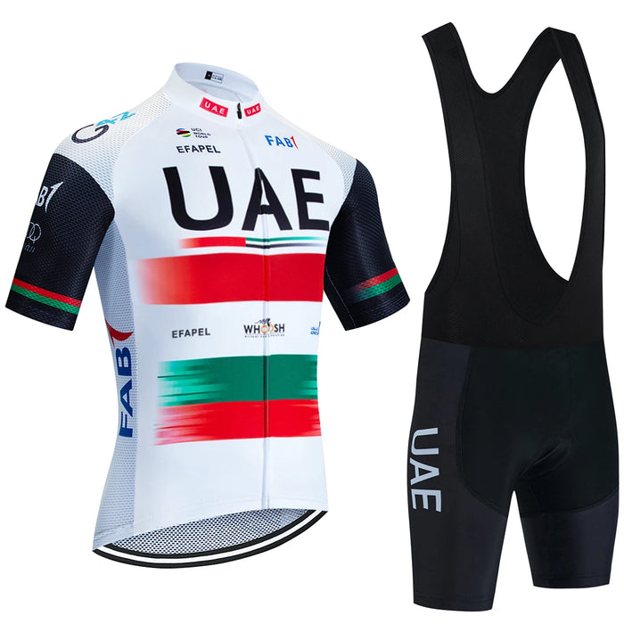 2026 New WHITE Cycling Jersey UAE Team Bike Jersey Shorts 10 Color Men Women Quick dry Ropa Ciclismo Pro Bicycle TShirt Clothing