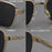 Steampunk Square Sunglasses Men 2026 Luxury Brand Designer Metal Frame Vintage Sun Glasses Punk Driving UV400 Eyewear Male Shade
