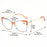 VIOLA MAG Lunettes de lecture œil de chat contrastées, branches métalliques anti-lumière bleue, pour femme, bureau, trajet quotidien