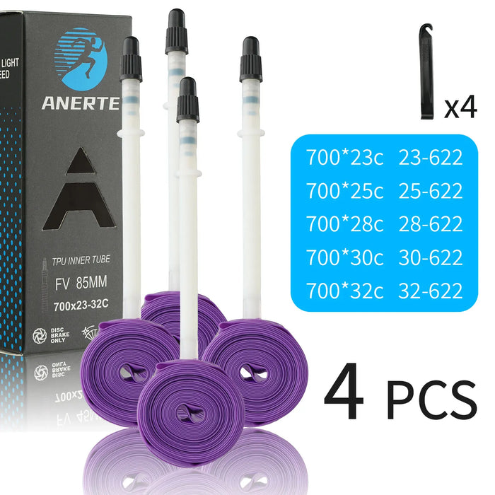 NPY Road Bicycle TPU Inner Tube 700x23C 25C 26C 27C 28C 30C 32C Cycling Bike Tires Camera Tyre 700C Pneu Aro French Valve