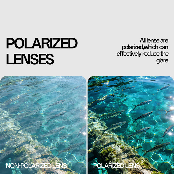 SCVCN Sea Fishing Beach Glasses Women Fishing Polarized Sunglasses Outdoor Sport Windproof Eyewear Cycling Road Bike UV400 Men
