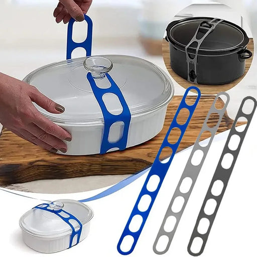 Sangle de couvercle réutilisable en silicone de 54 cm, bande élastique universelle pour couvercle de pot, support pour boîte à déjeuner, bande élastique, outil de vaisselle d'extérieur.