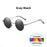 VIVIBEE Lunettes de soleil classiques polarisées rondes en métal pour femmes, décontractées, rétro UV400, pour hommes, noires, tendance 2026