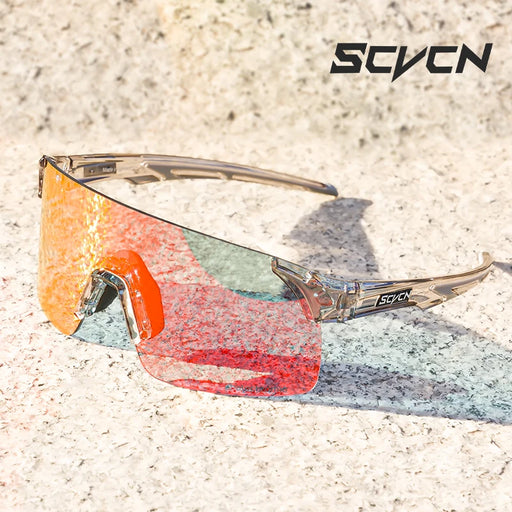 Gafas de sol fotocromáticas SCVCN para hombre, gafas de ciclismo MTB, escalada, deportes al aire libre, gafas de bicicleta para mujer, gafas de conducción