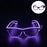 Nouvelles lunettes lumineuses LED sans fil pour festival, rave, soirée, lunettes de soleil mosaïque lumineuses néon, lunettes de club disco
