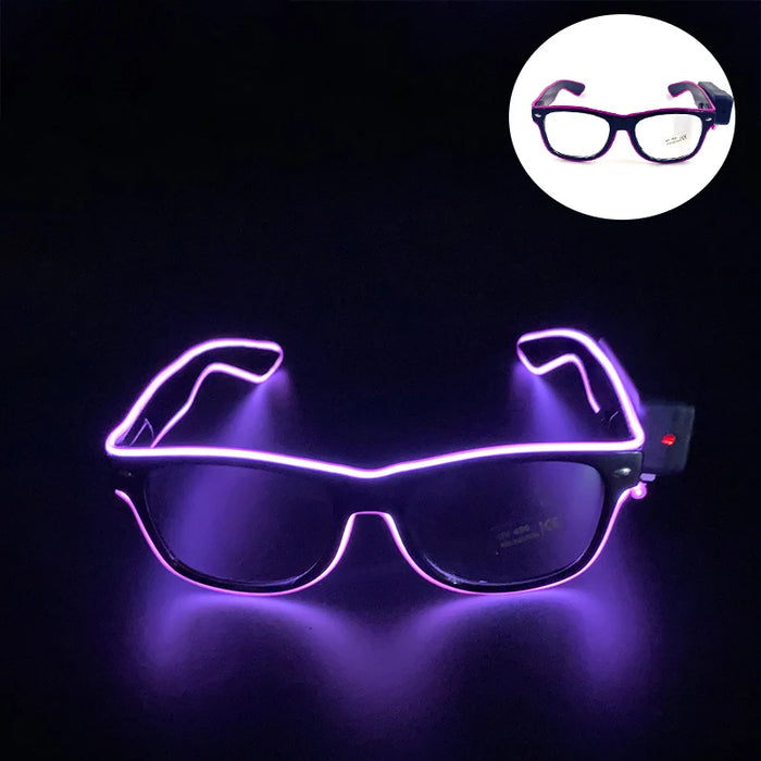 Nouvelles lunettes lumineuses LED sans fil pour festival, rave, soirée, lunettes de soleil mosaïque lumineuses néon, lunettes de club disco