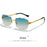 HBK Frameless Metal Sunglasses Men Wave Cutting Sun Glasses for Women Travel Shopping Shades Eyeglass UV400 Summer Style