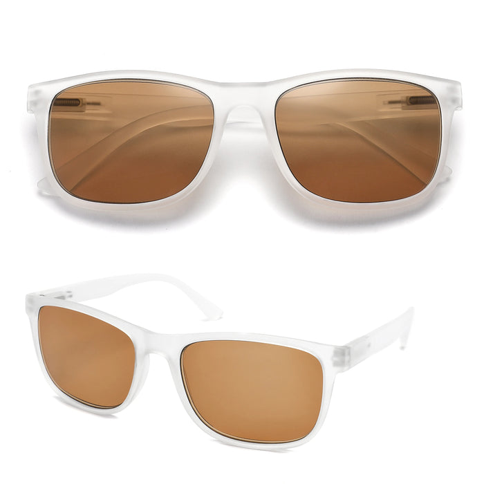 Reading Sunglasses For Women Men Square Classic Frame for Outdoors Use Sun Glasses Readers Eyeglasses with Diopter Spring Hinge