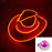 Despedida de Soltera Artículos Luminosos Novia Sombrero de Vaquera Brillante Gorra de Vaquero Nacarada con LED Sombrero de Moda con Luz de Neón para Fiesta