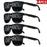 1-4 PCS Homme Classique Carré Polarisé Lunettes de Soleil Sport Légères Monture PC UV400 pour Conduite Pêche Cyclisme Unisexe Durabilité