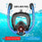 Full Face Snorkel Mask 180°Panoramic View Silicone Dry Top Snorkeling Diving Swimming Goggles With 2 Snorkels Anti-Fog Anti-Lea
