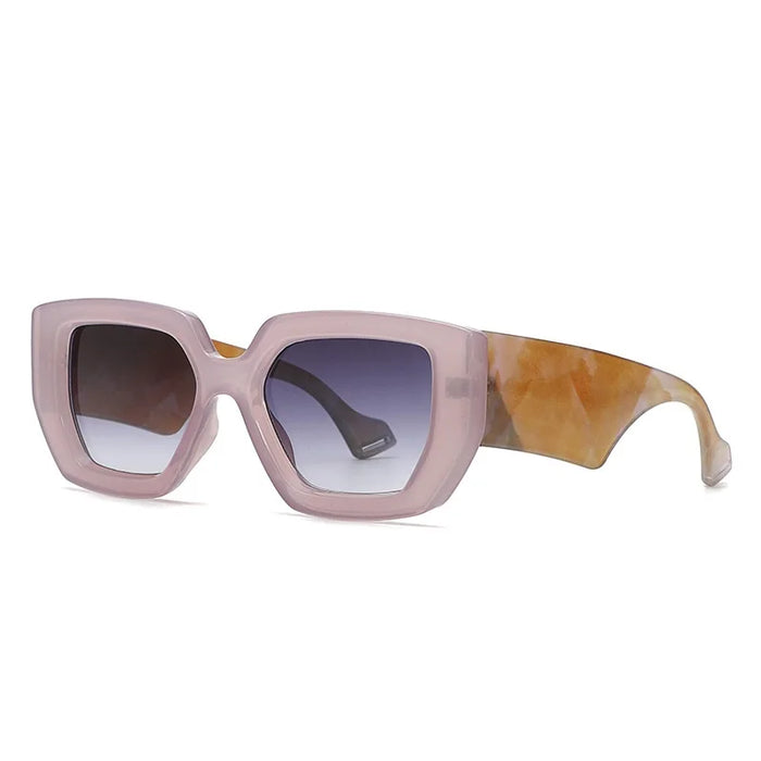 Colorful Square Sunglasses Women Wide Glasses Legs Men Travel Shades Male Female UV400 Gafas Oculos Retro Brand Designer Luxury