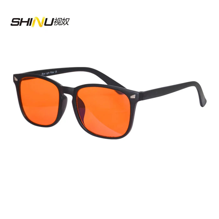 Red Lens 100% blue light Blocking Glasses, Orange Lens Anti fatigue Glasses Fashion Glasses Women Man Computer Gaming Glasses