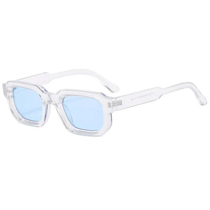 Lunettes de soleil pour hommes avec rivets carrés à la mode, style punk vintage, dégradées, pour femmes, verres verts tendance, protection UV400