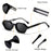HBK Fashion Retro Polygon Men Sunglasses Small Frame Cupronickel Core Insert Leg Sun Glasses Outdoor Party Vacation Travel