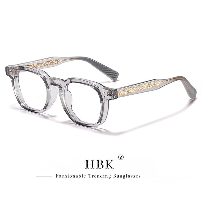 HBK  Square Flat Light Glasses for Men Women Retro TR Frame Eyeglass High-Quality Eyewear Minimalist Match Ideal Gifts
