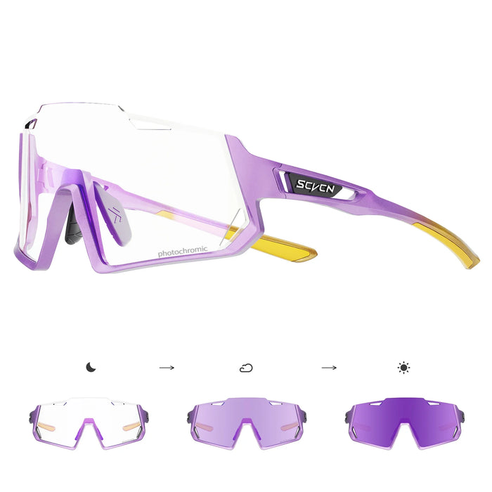 SCVCN New Photochromic Cycling Sunglasses UV400 Men Women Outdoor Sports Running Glasses MTB Drving Hiking Eyewear HD Lens
