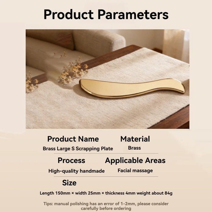 Pure Copper Scraping Board, Made of Solid Brass, Conducts Heat Quickly, Antibacterial, and Odorless